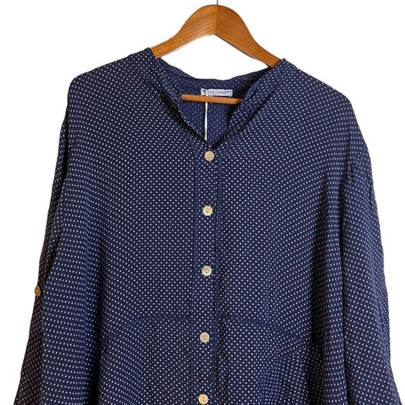 NWT! House of tweed navy polka dot tunic - Picture 2 of 10